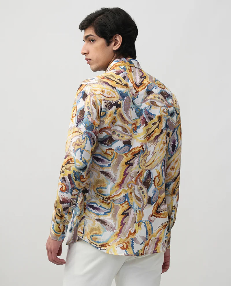 Multi Printed Cotton Men's Luxury Quality Shirt