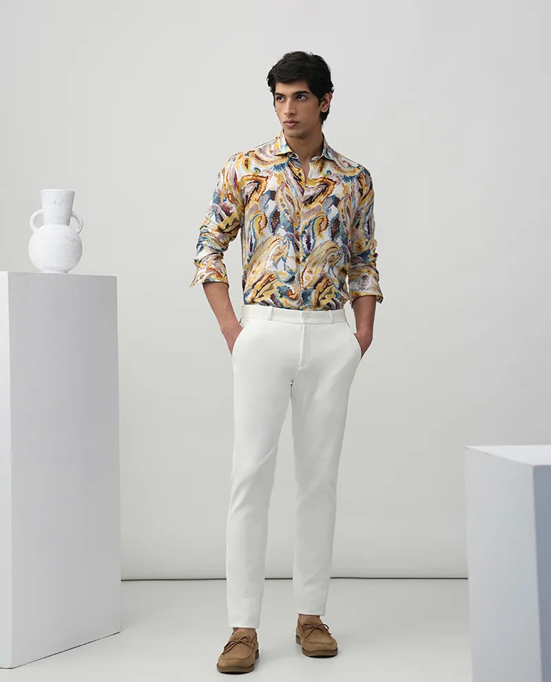 Multi Printed Cotton Men's Luxury Quality Shirt
