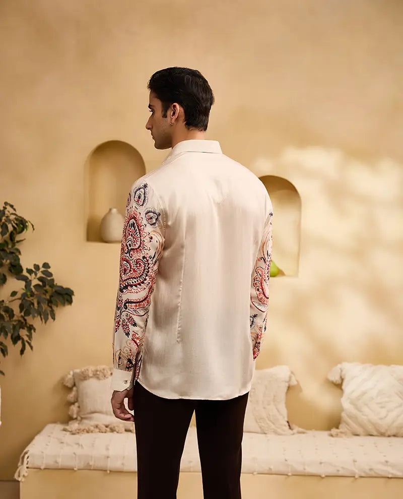 Off-White Print Slim Fit Shirt