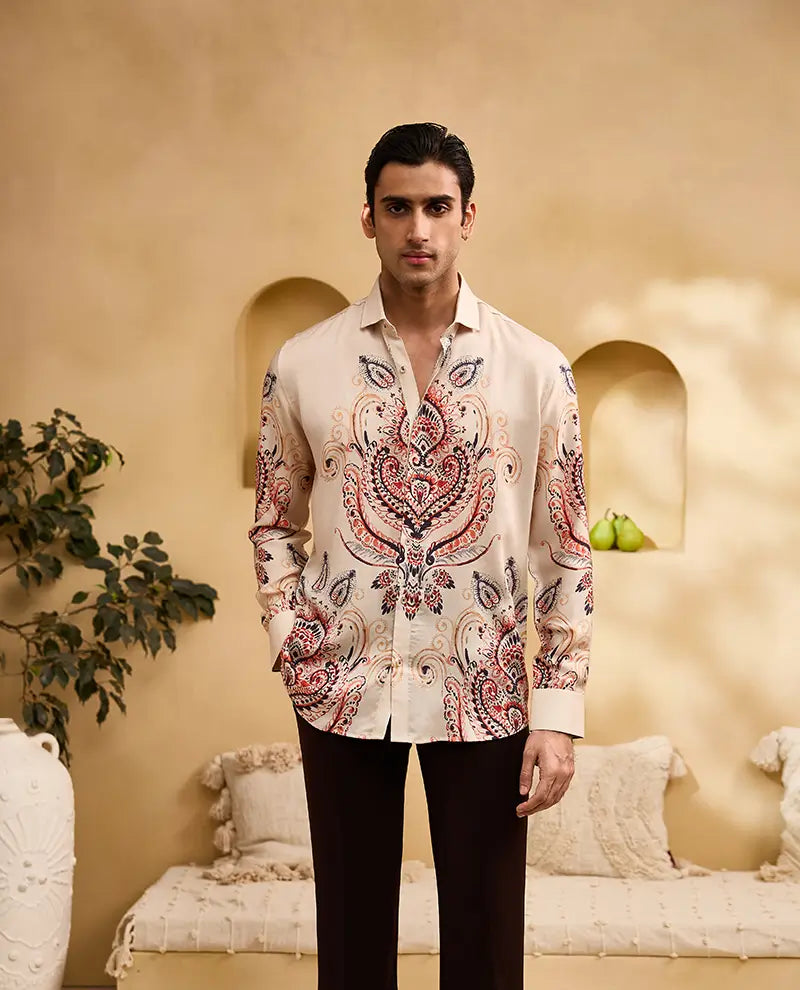 Off-White Print Slim Fit Shirt