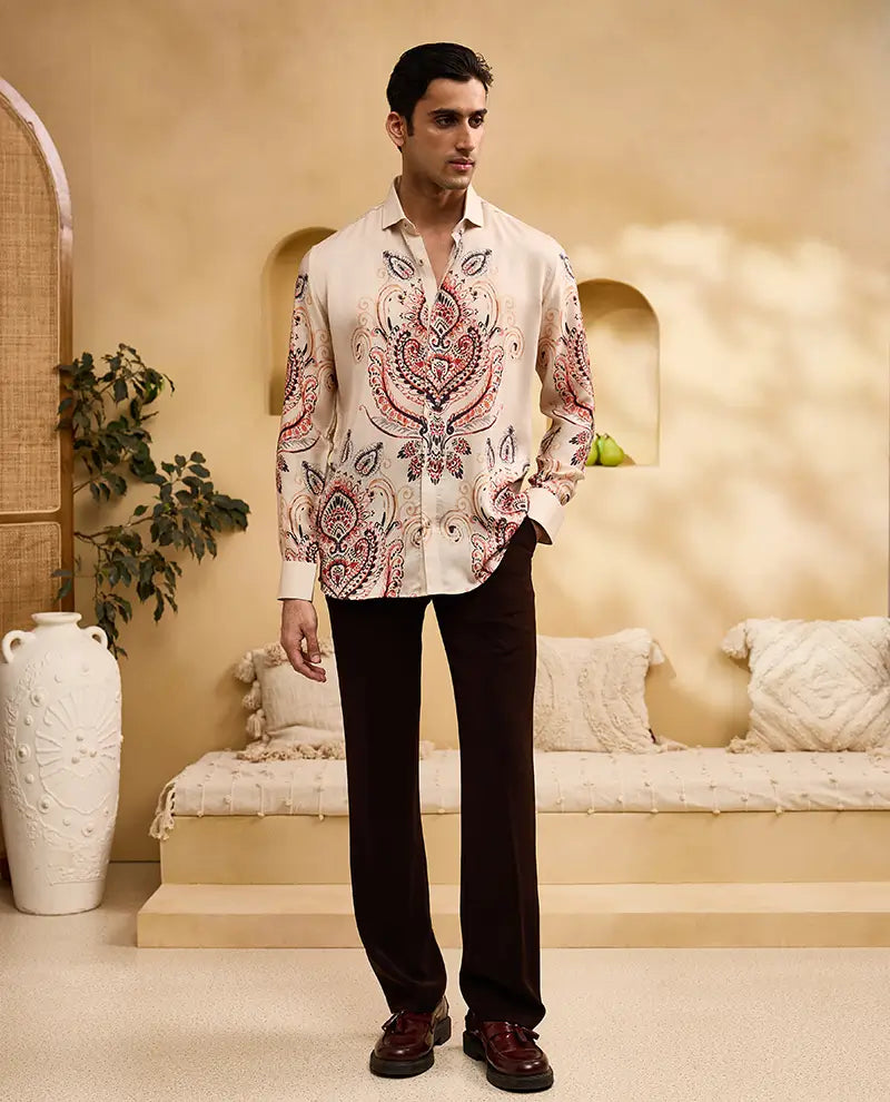 Off-White Print Slim Fit Shirt