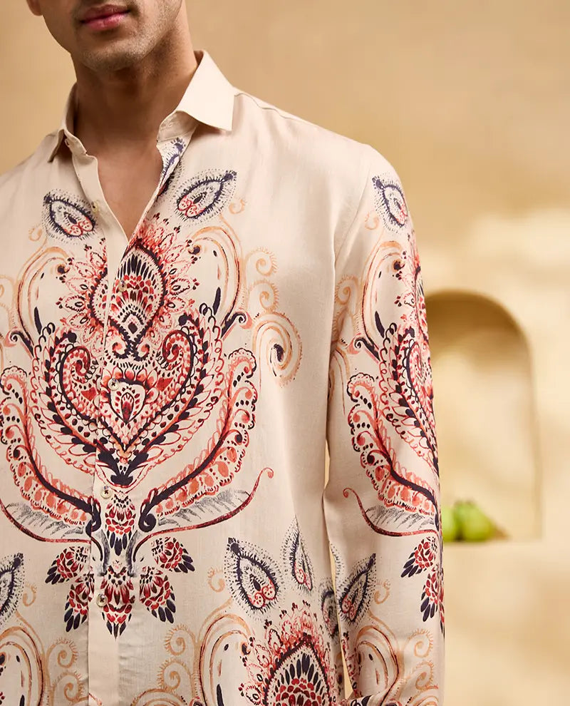 Off-White Print Slim Fit Shirt