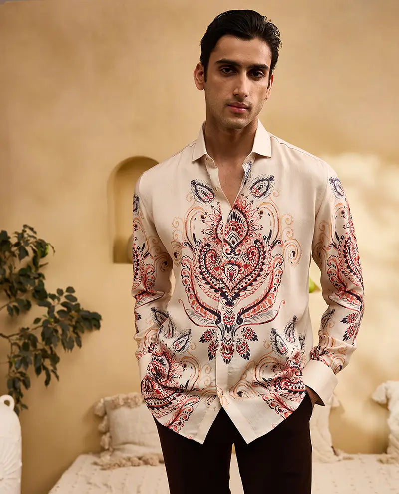 Off-White Print Slim Fit Shirt