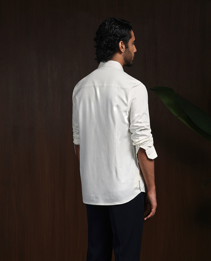 Lemon Slim Fit Cotton Designer Shirt with Vibrant Appeal