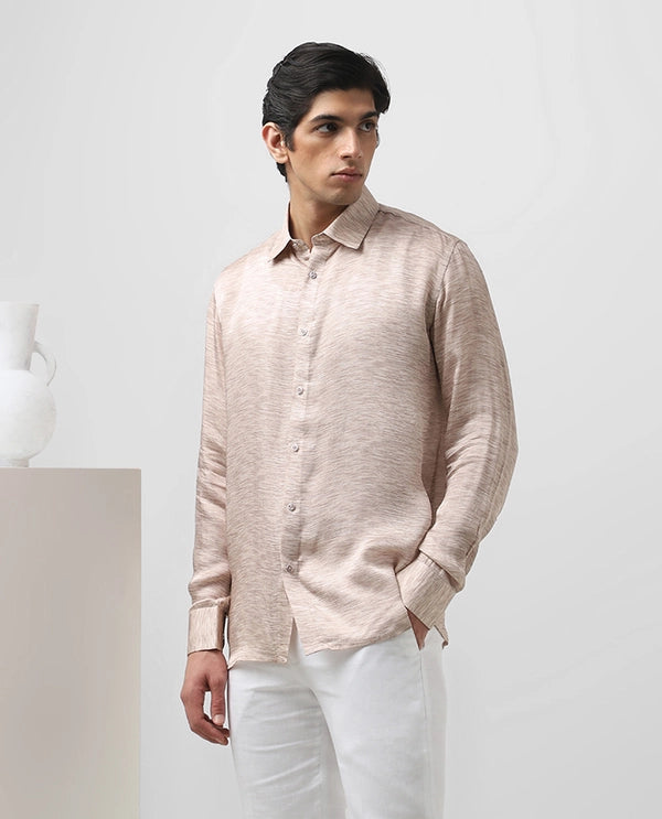 Dark Onion Cupro Silk Full Sleeve Men's Slim Fit Shirt
