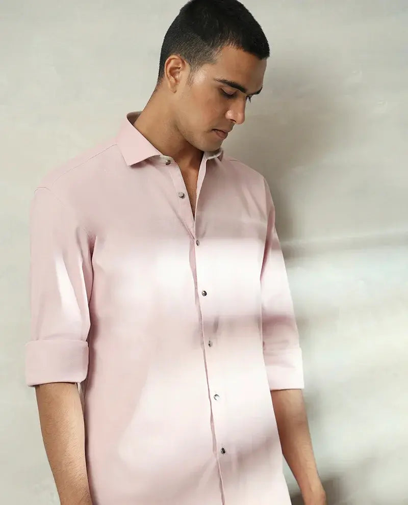 lilac core cotton blend Men's shirt