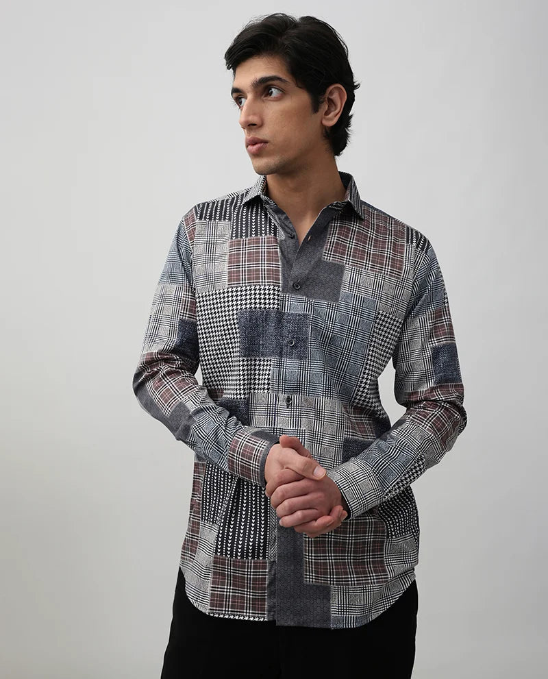 Printed Cotton Luxury Branded Men's Shirt