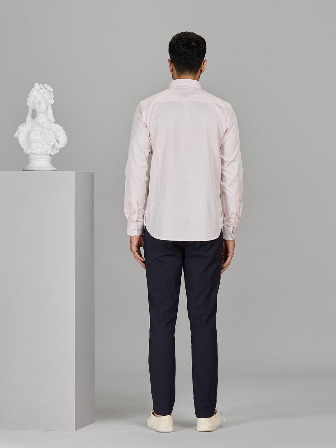 Men's Pink Cotton Designer Shirt in Slim Fit