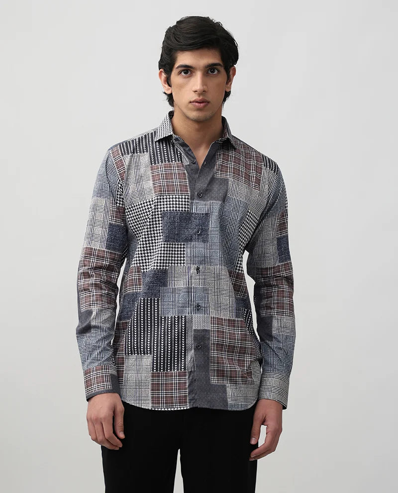 Printed Cotton Luxury Branded Men's Shirt