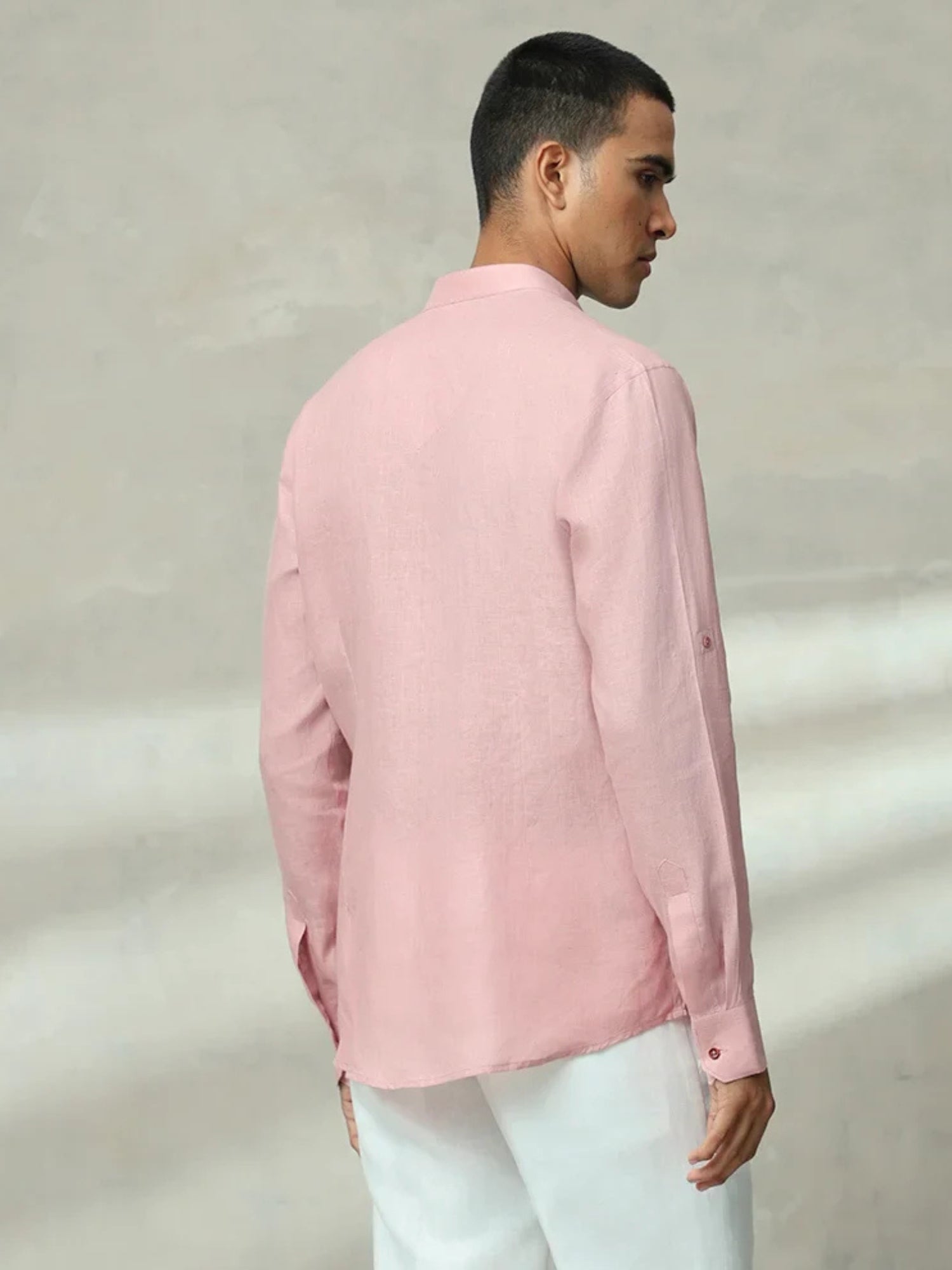 Onion Plain Linen Slim Fit Shirt