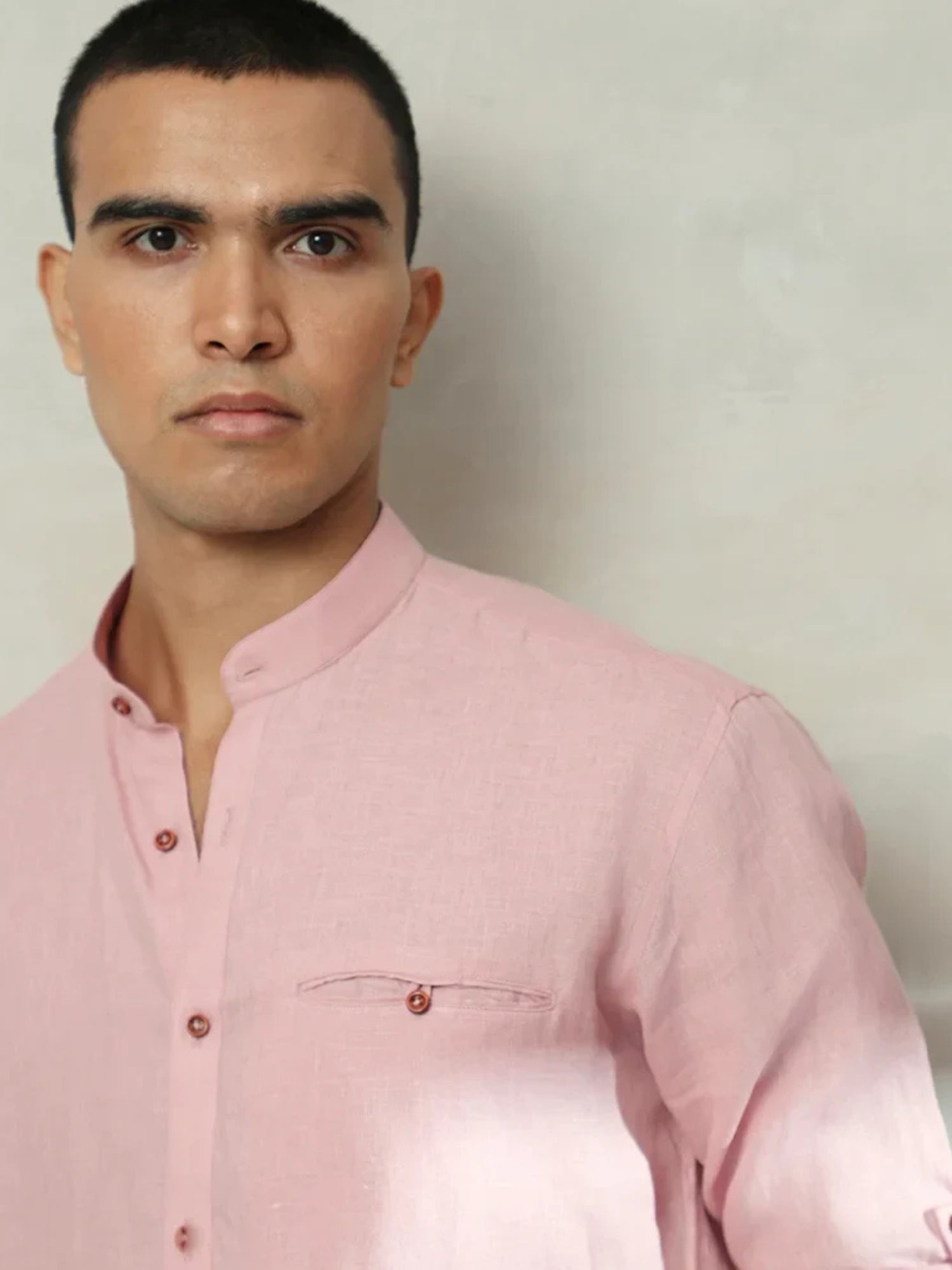 Onion Plain Linen Slim Fit Shirt