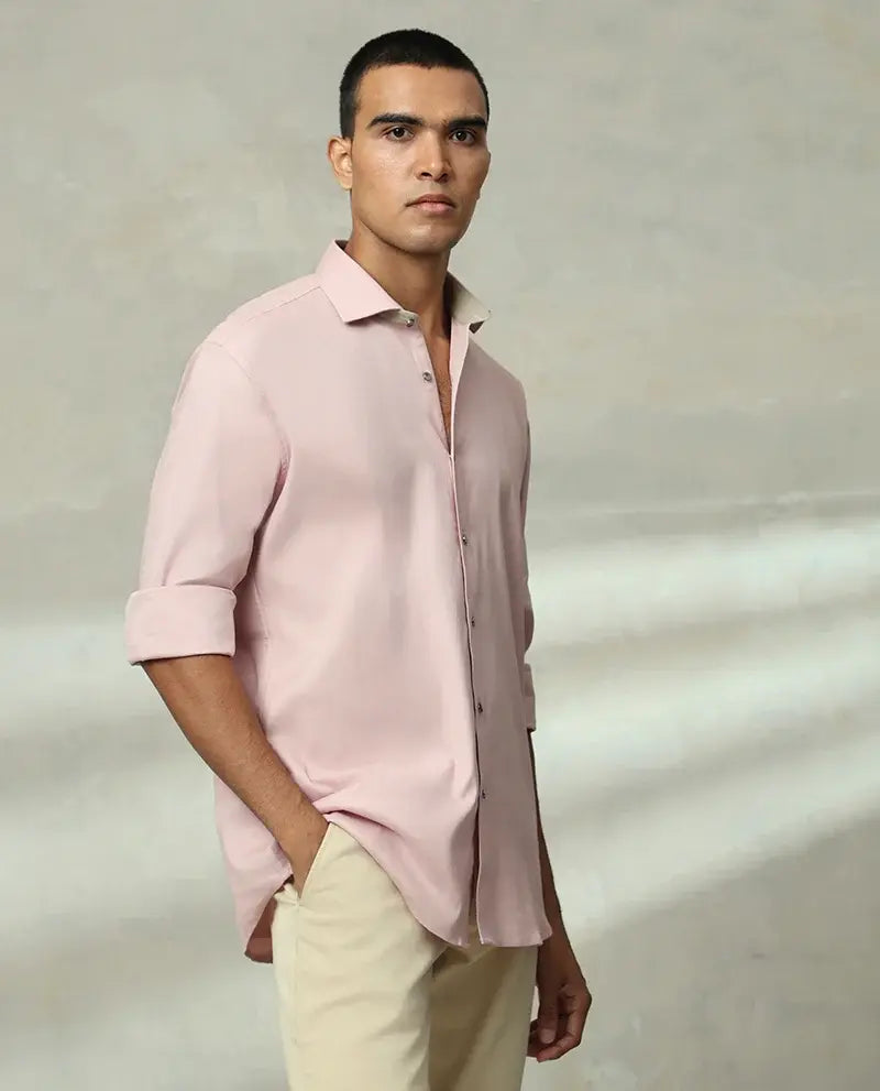 lilac core cotton blend Men's shirt