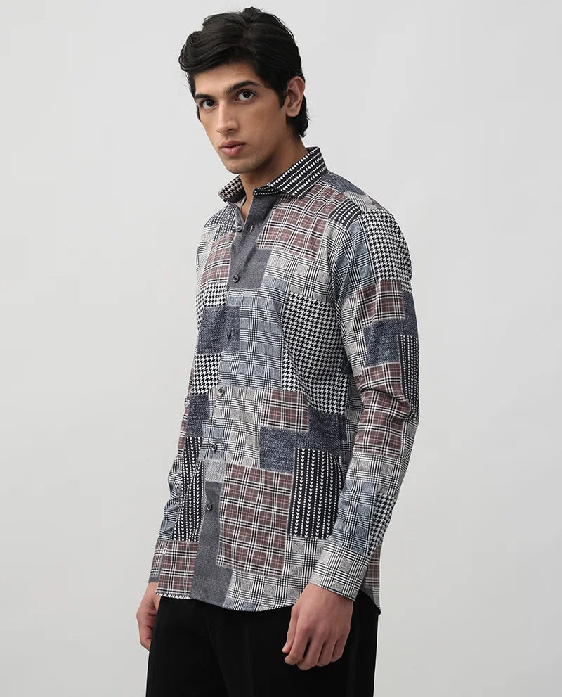 Printed Cotton Luxury Branded Men's Shirt