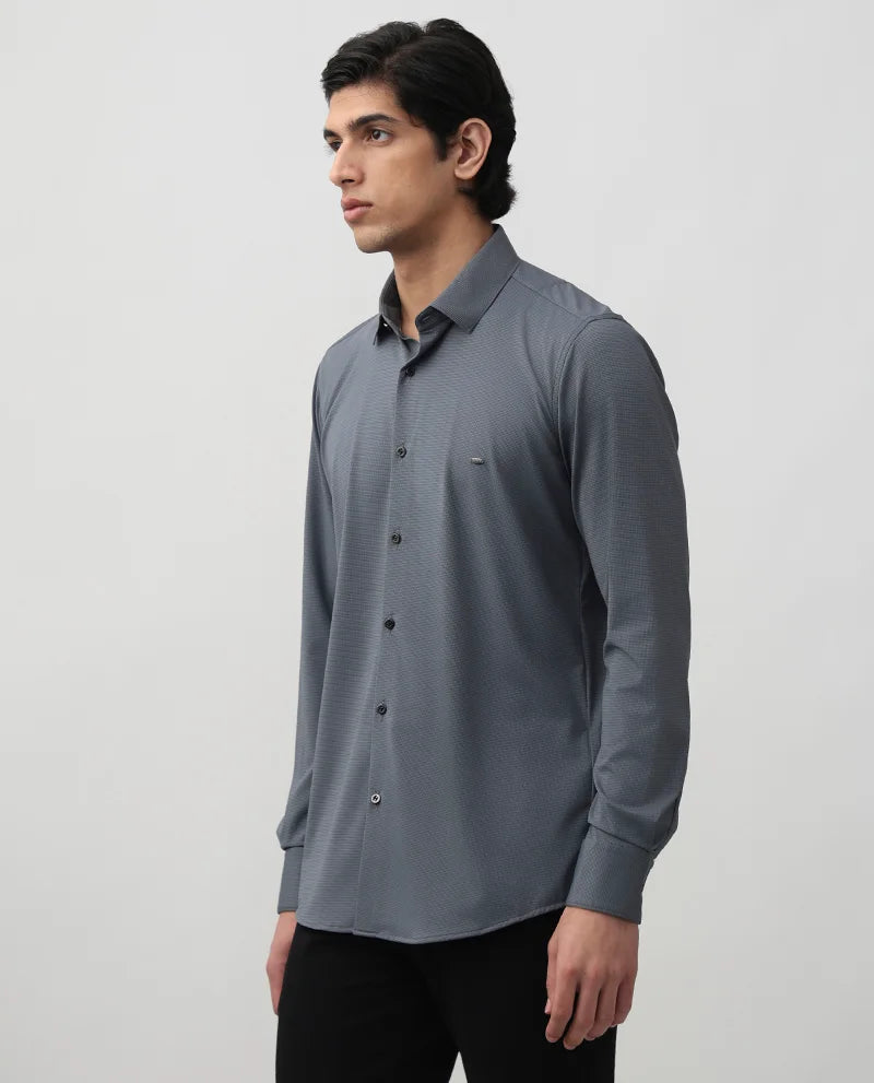 Grey Plain Cotton Men's Luxury Premium Quality Shirt