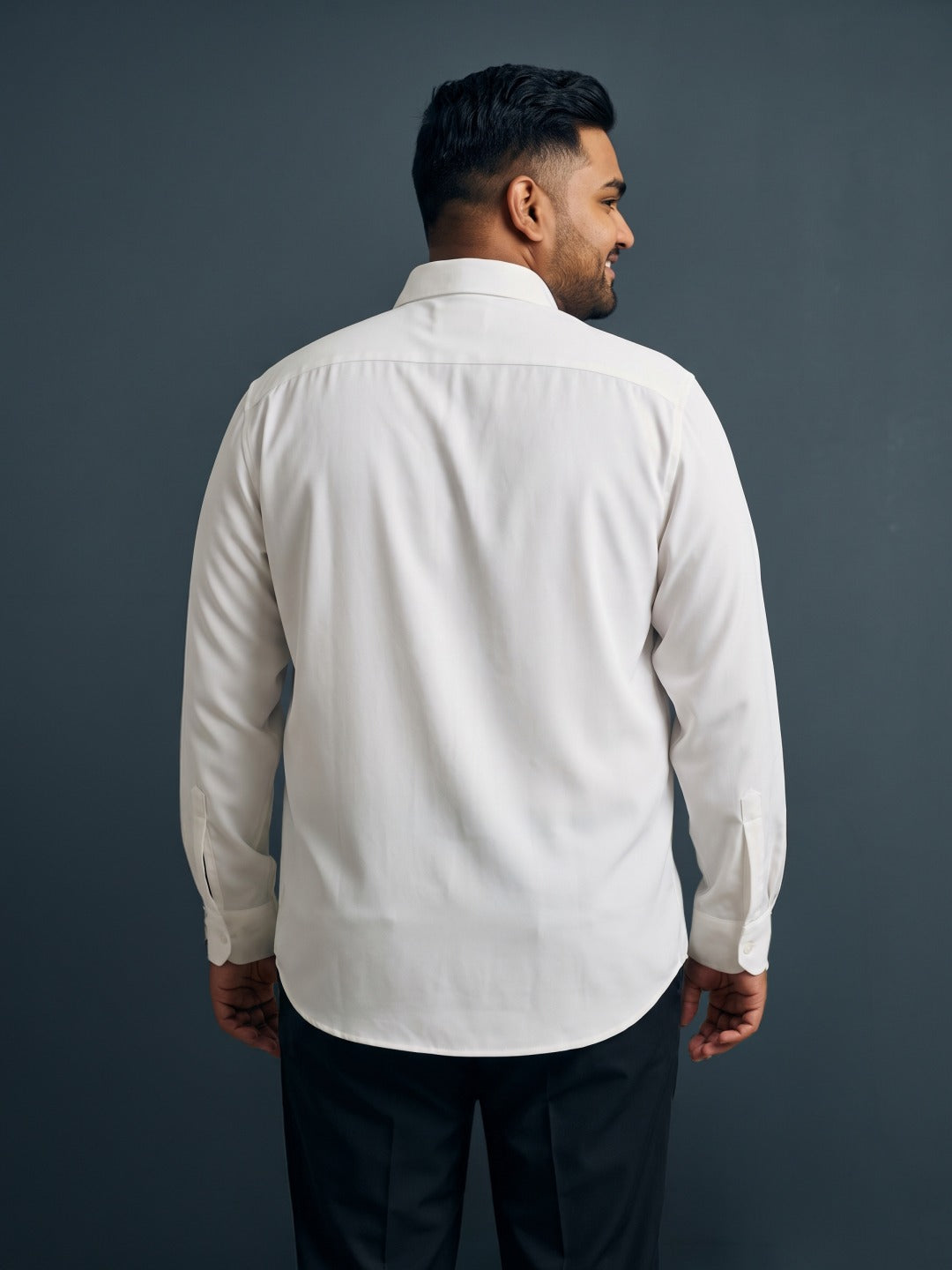 White Indonesian-Popstar Slim Fit Shirt with Radial Starburst Hand Work