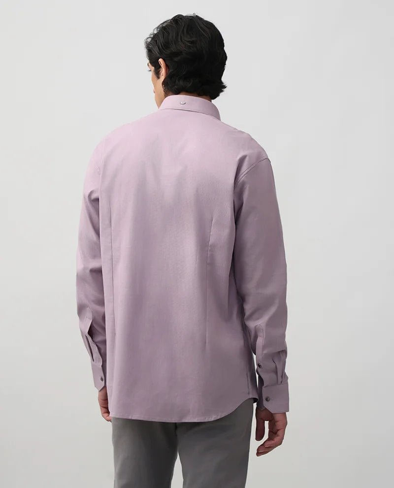 LIGHT PEACH PLAIN COTTON SHIRT