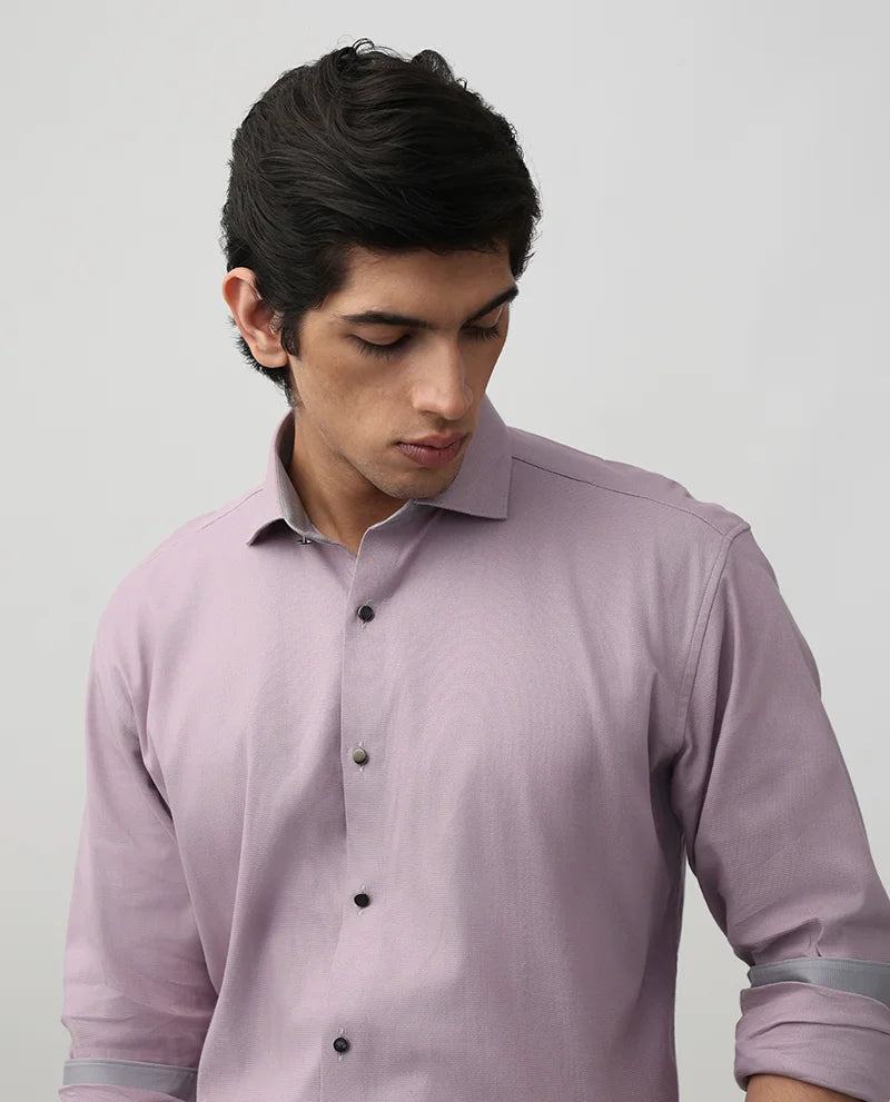 LIGHT PEACH PLAIN COTTON SHIRT