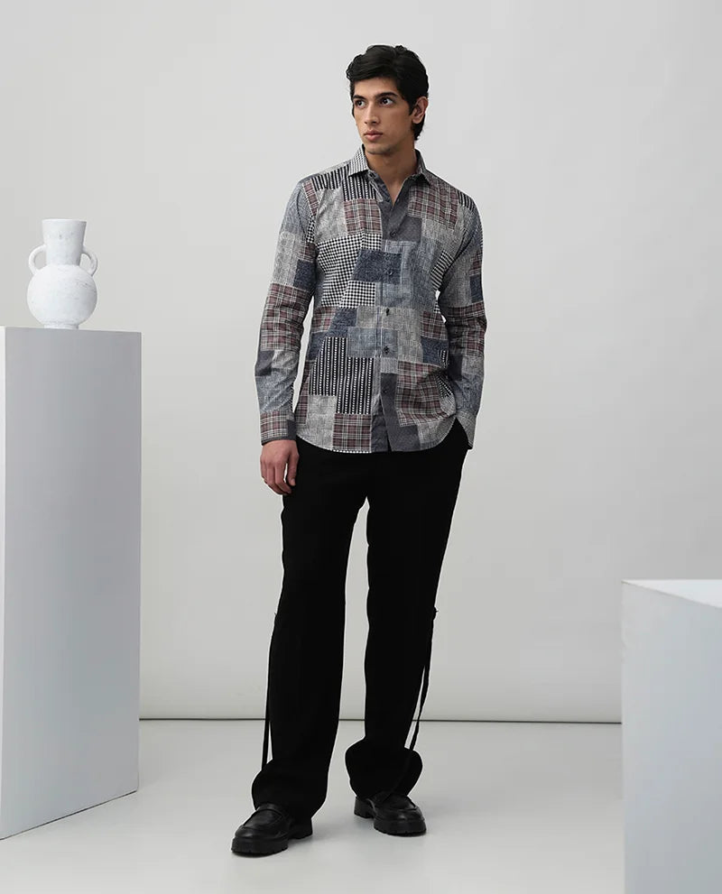 Printed Cotton Luxury Branded Men's Shirt