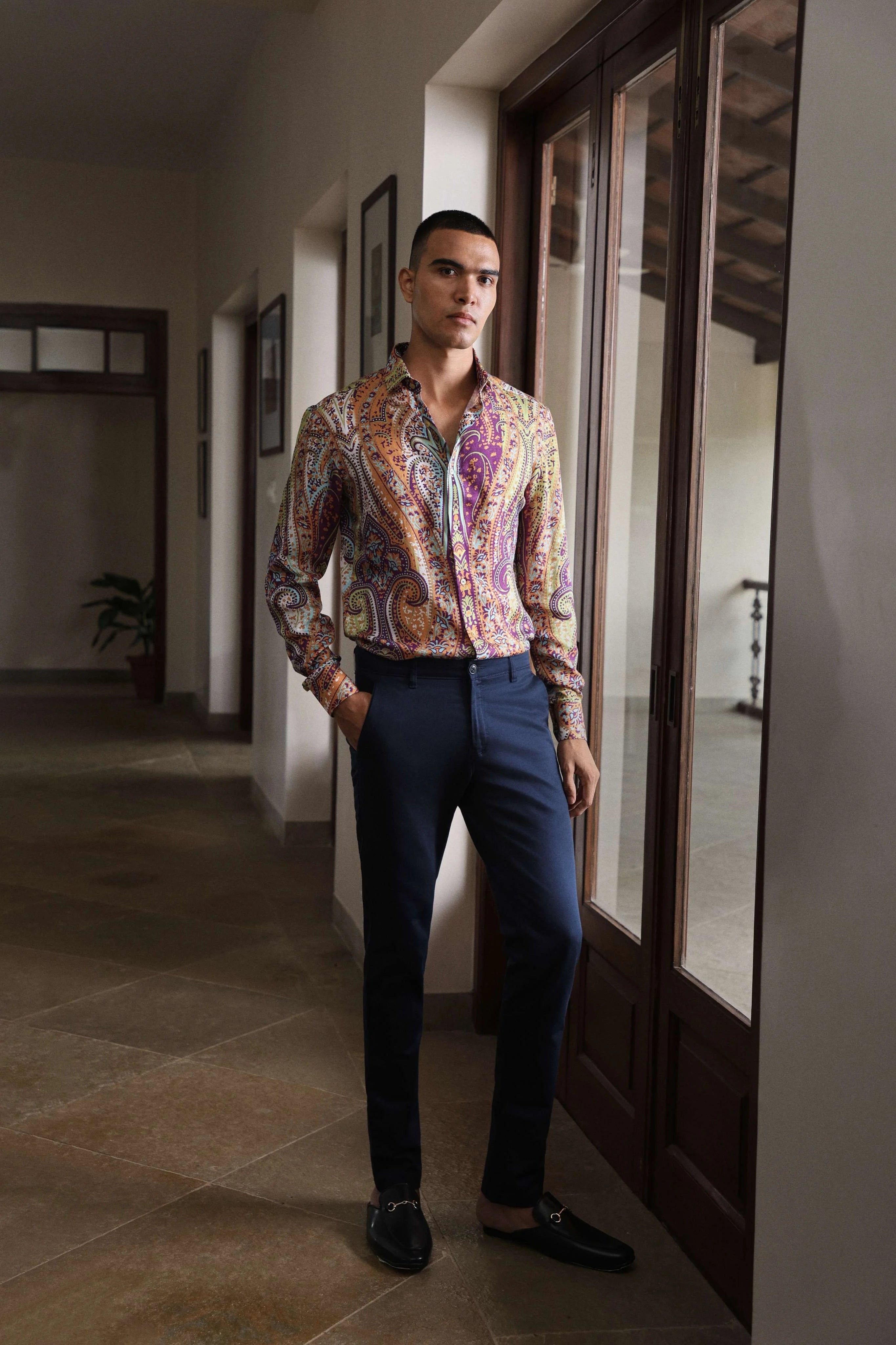 Men's Printed Regular Cotton Shirt